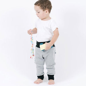 toddler in grey go-to pants