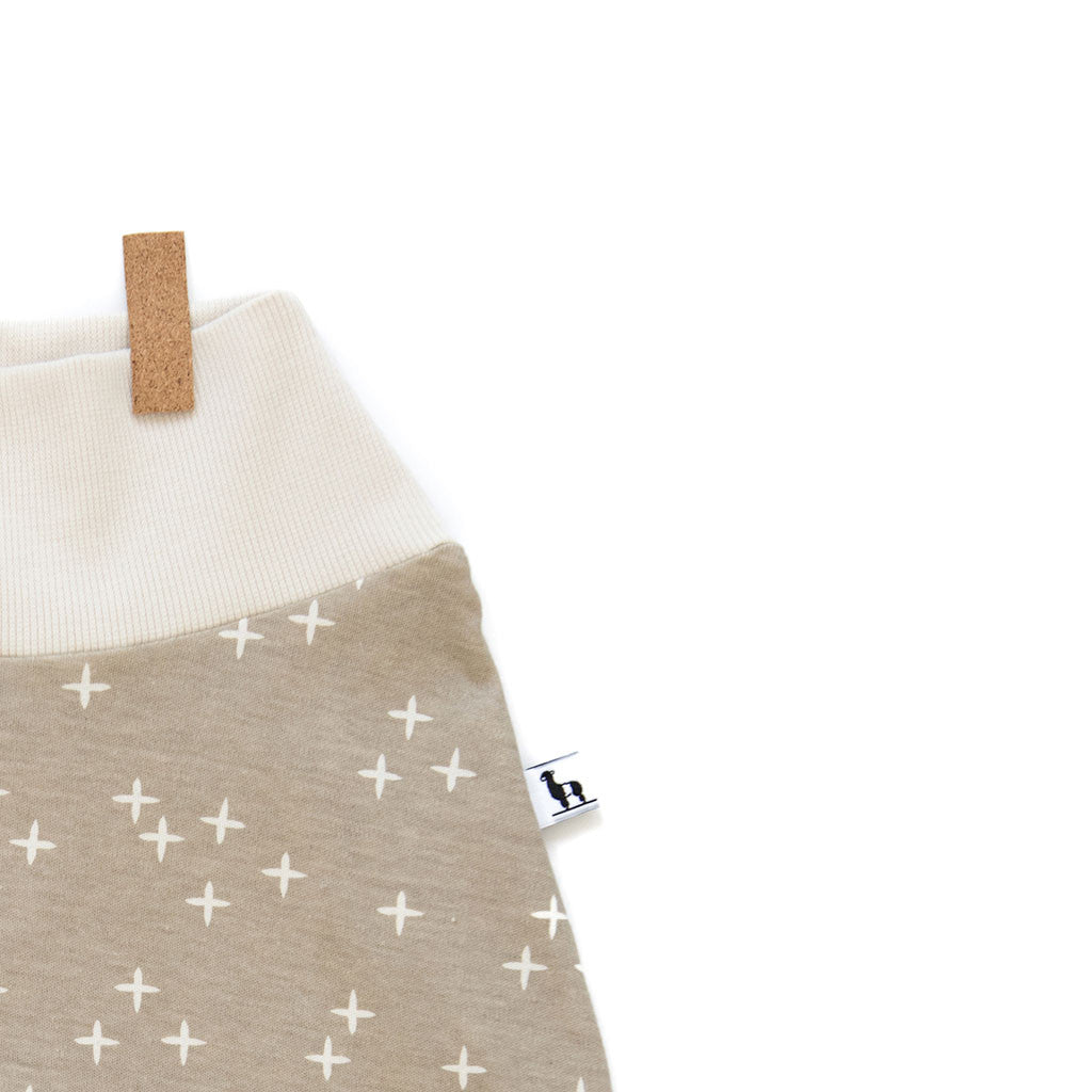 close-up of baby pants with twinkle stars