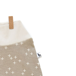 close-up of sandbox baby pants with twinkle stars